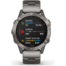 Часы GARMIN FENIX 6 SAPPHIRE TITANIUM WITH VENTED TITANIUM BRACELET 10291